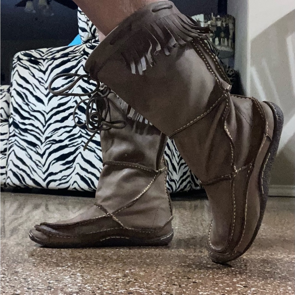 Durango leather moccasin style boots 7